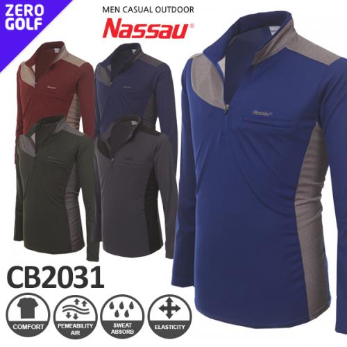 [Nassau] 낫소 남성 어깨배색 등산 티셔츠 Model No_CB2031