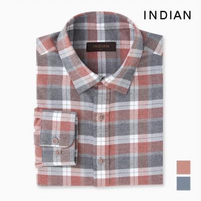 [INDIAN] 컬러 데코 중체크 셔츠_MITNLVF8401
